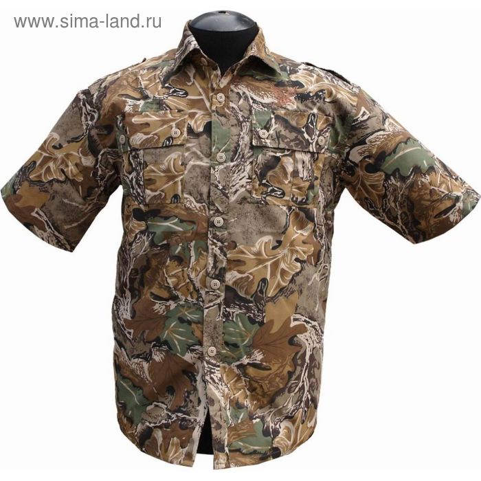 Рубашка с коротким рукавом, цвет дубок, размер 46/170-176 см - Фото 1