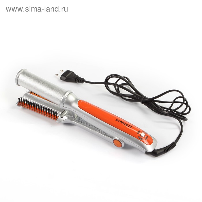 Стайлер Scarlett SC-1063, 75 Вт, d=45 мм, 3 температурных режима, серо-оранжевая - Фото 1
