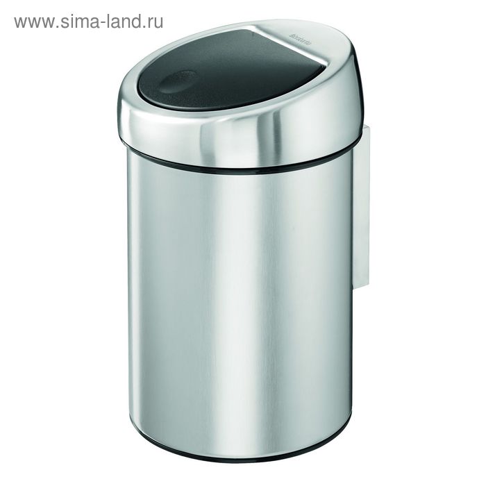 

Мусорное ведро Brabantia Touch Bin, система Soft Touch, цвет стальной матовый, 3 л