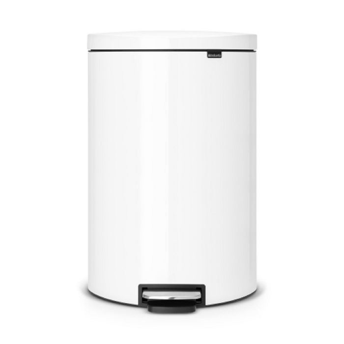 Мусорное ведро Brabantia FlatBack, с педалью, цвет белый, 40 л