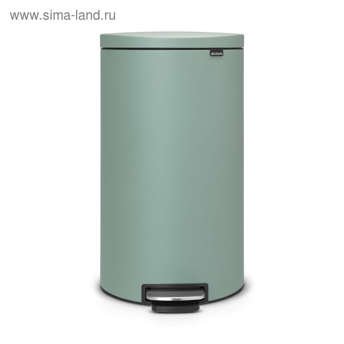 Мусорное ведро Brabantia FlatBack+, с педалью, цвет минерально-мятный, 30 л - Фото 1