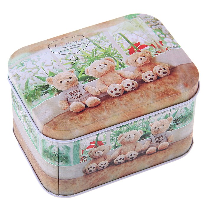 Шкатулка "Три мягких медвежонка" 10,5х8х6,5 см - Фото 1