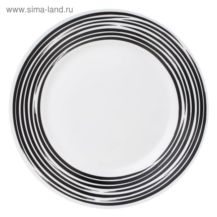 Тарелка обеденная Brushed Black, d=27 см - Фото 1