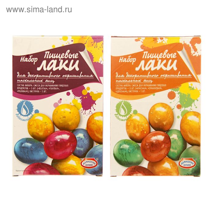 Пищевой краситель для яиц«Пищевые лаки», микс, 2 вида - Фото 1
