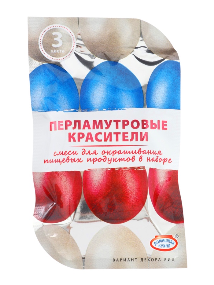 Пищевой краситель для яиц, перламутровый, 3 цвета, микс, 2 вида - Фото 1