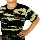 Карнавальный костюм военного "Отважный патруль", штаны, футболка, бандана, рост 104 см - Фото 3