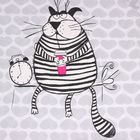Пижама женская (футболка, бриджи) Р209225, цвет розовый, 158-164 см, принт Коты, р-р 52 - Фото 4