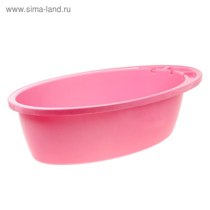 Ванна детская овальная, цвет розовый - Фото 1