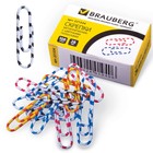 Скрепки канцелярские 28 мм, цветные, 100 штук, картонная коробка - Фото 1