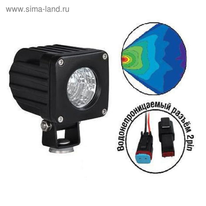 Светодиодные фары "Off-road" AVS Light FL-1237 (FL-1410) (10W) серия "Extreme Vision" - Фото 1