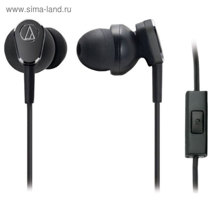 Наушники с микрофоном AUDIO-TECHNICA ATH-ANC33iS, черные - Фото 1