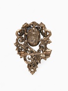 Брошь «Ажур», цвет изумрудный в чернёном золоте - Фото 3