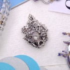 Брошь «Ажур», цвет синий в черненом серебре - Фото 3