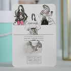 Кольцо для платка «Бабочка с цветочком» зимняя искра, цветная в серебре - Фото 5