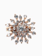 Брошь «Солнце искристое» малая, цвет белый в золоте - Фото 1