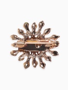 Брошь «Солнце искристое» малая, цвет белый в золоте - Фото 2