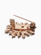 Брошь «Солнце искристое» малая, цвет белый в золоте - Фото 3