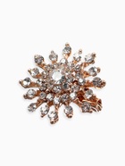 Брошь «Солнце искристое» малая, цвет белый в золоте - Фото 4