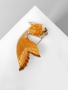Брошь «Рыбка золотая», цвет оранжевый в золоте - Фото 6