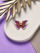 Брошь «Бабочка» мозаика малая, цветная в золоте - Фото 2