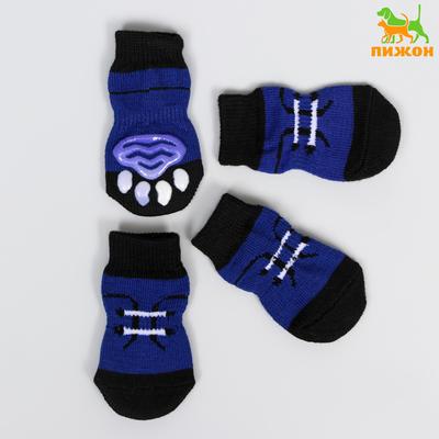 Носки нескользящие «Шнурки», размер L (3.5/5×9 см), набор 4 шт.