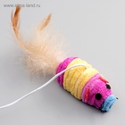 Дразнилка, 40 см, с махровой мышкой 7 см, на деревянной палочке, МИКС - Фото 5