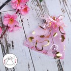 Мешочек подарочный "Сердечки", 10 х 12, цвет розовый с золотом - фото 11178320