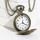 Часы карманные «Рыбалка», кварцевые, d=4.5 см, цепочка 80 см - Фото 2