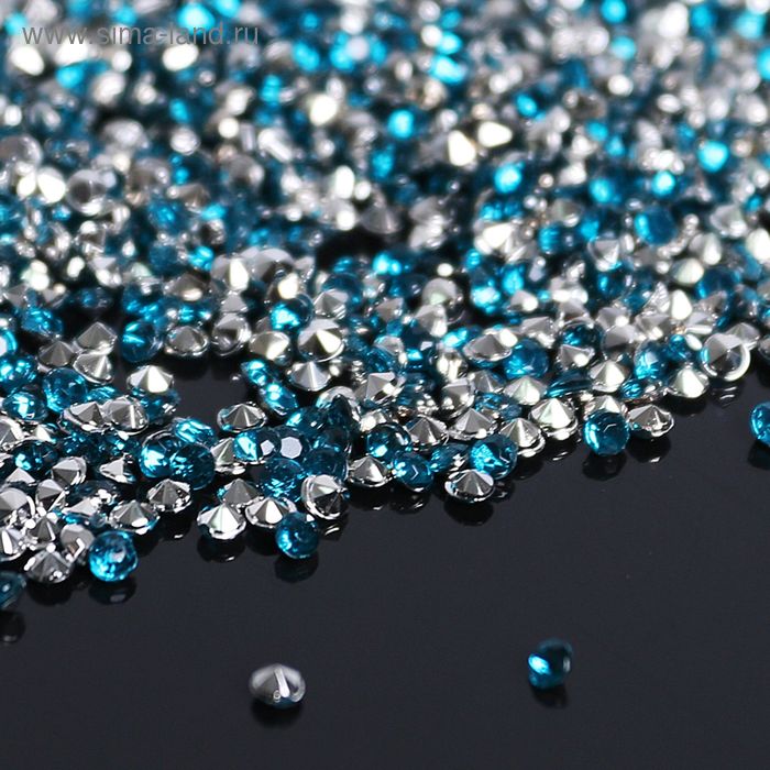Стразы (набор 10грамм), 2мм, цвет морской №18 - Фото 1