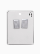 Запонки «Прямоугольник» с точечным нанесением, цвет серебро - фото 60881239