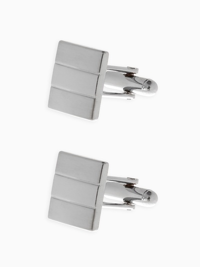 Запонки «Квадрат» объёмный, цвет серебро