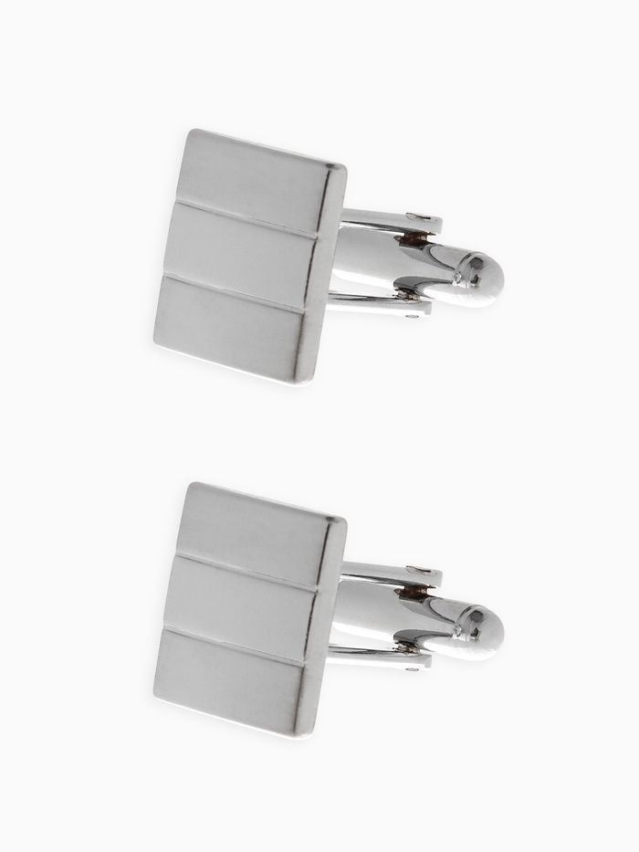 Запонки «Квадрат» объёмный, цвет серебро