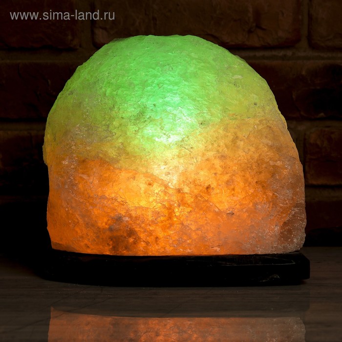 Соляной светильник "Скала" цельный кристалл, 6-8 кг, цветной - Фото 1