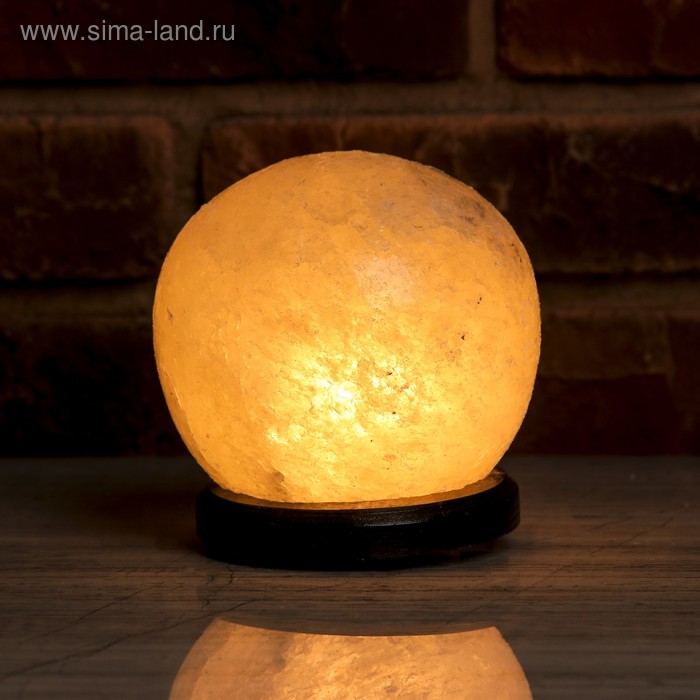 Соляной светильник "Шарик", цельный кристалл, 2 кг - Фото 1