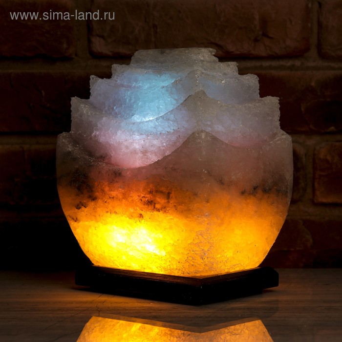Соляной светильник "Пагода", цельный кристалл, 5-6 кг, цветной - Фото 1
