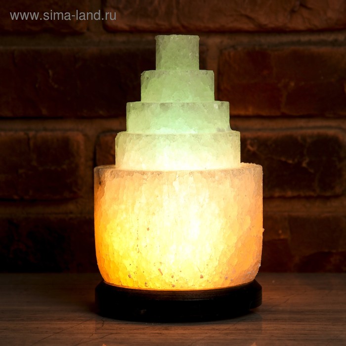 Соляной светильник "Пагода", цельный кристалл, 3-4 кг. цветной - Фото 1