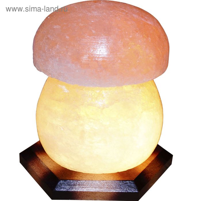 Соляной светильник "Грибок", цельный кристалл, 3-4 кг, цветной - Фото 1