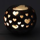 Соляной светильник "Шар-сердце", керамика - Фото 3