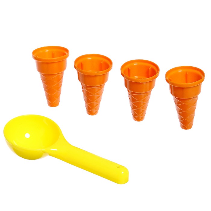 Песочный набор «Мороженое», формочки с совочком, 5 предметов - Фото 1