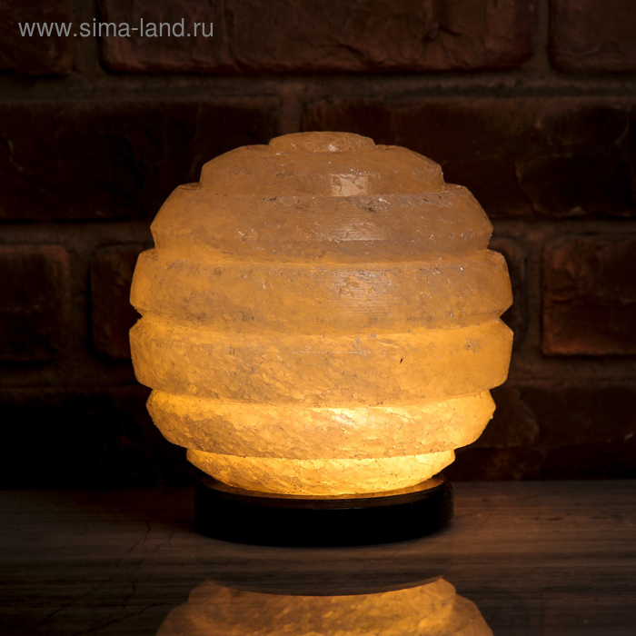 Соляной светильник "Сфера", цельный кристалл, 6-7 кг - Фото 1