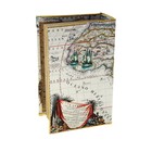 Сейф-книга дерево шёлк "Карта странствий по морям" 17х11х5 см - Фото 3