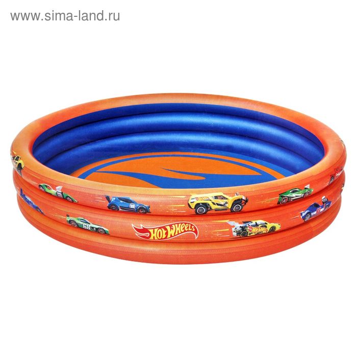 Бассейн надувной Hot Wheels, 122 х 25 см, от 2 лет, 93403 Bestway - Фото 1