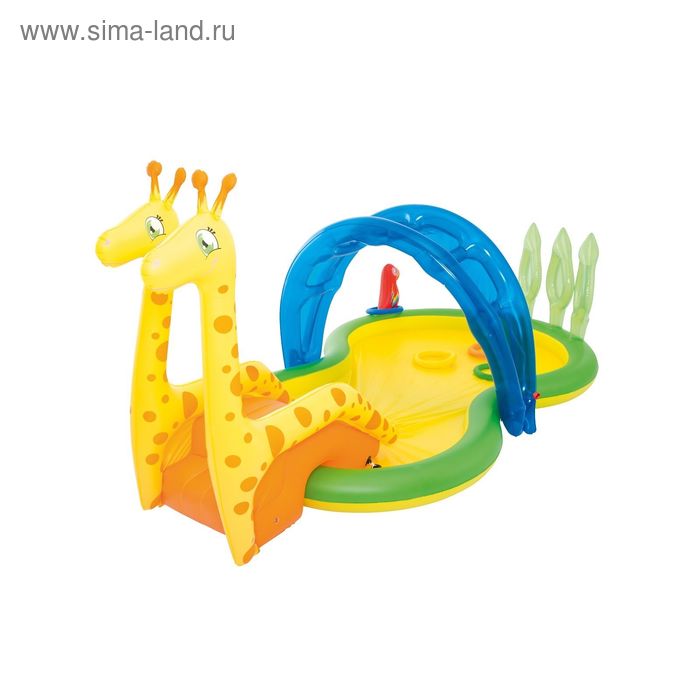 Бассейн надувной игровой, «Зоопарк», с распылителем, 338 х 167 х 129 см, от 2 лет - Фото 1