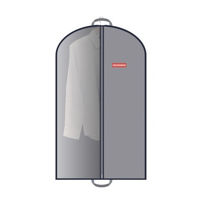 Чехол для одежды Hausmann, со стенкой из ПВХ и ручками 60х100 см, серый