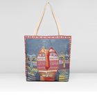 Сумка летняя Друзья, 34*10*40, отдел на молнии, подклад, синий - Фото 1