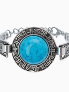 Браслет ассорти «Бирюзовый мир» круг, цвет голубой в серебре, L=19 см - фото 65279779