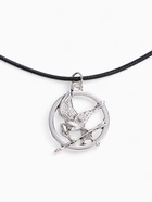 Кулон на шнурке «Сойка», цвет чернёное серебро на чёрном шнурке, 40 см (комплект 2 шт) - фото 40492973