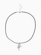 Кулон на шнурке «Дельфины», цвет чернёное серебро на чёрном шнурке, 45 см - Фото 3