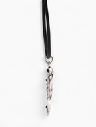 Кулон на шнурке «Дельфины», цвет чернёное серебро на чёрном шнурке, 45 см - Фото 4