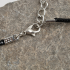 Кулон на шнурке «Перо», цвет чернёное серебро на чёрном шнурке, 45 см - фото 8307838